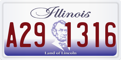 IL license plate A291316