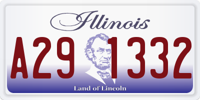 IL license plate A291332