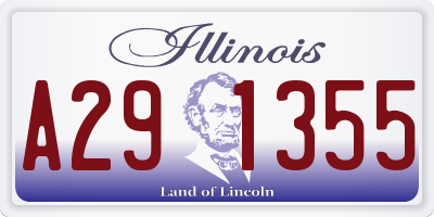 IL license plate A291355