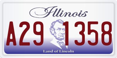 IL license plate A291358