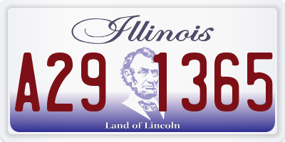 IL license plate A291365