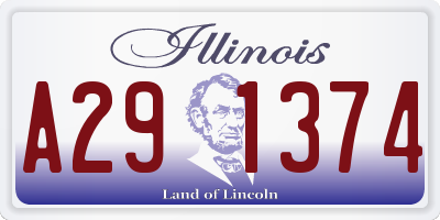 IL license plate A291374