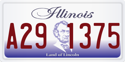 IL license plate A291375