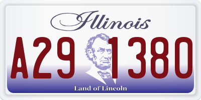 IL license plate A291380