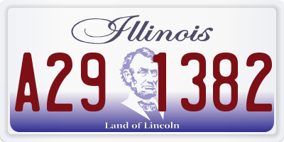 IL license plate A291382