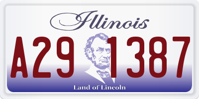 IL license plate A291387