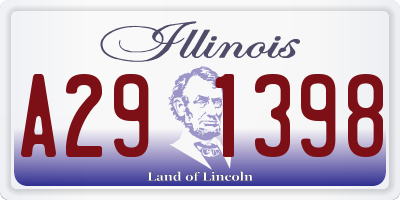 IL license plate A291398