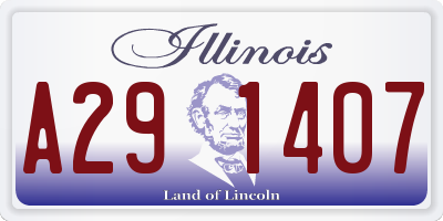 IL license plate A291407