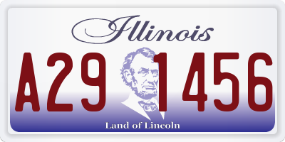 IL license plate A291456