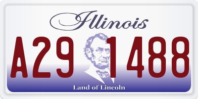 IL license plate A291488