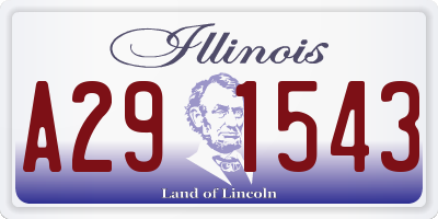 IL license plate A291543