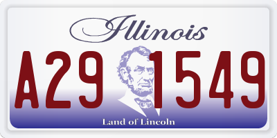 IL license plate A291549