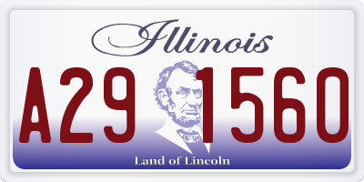 IL license plate A291560