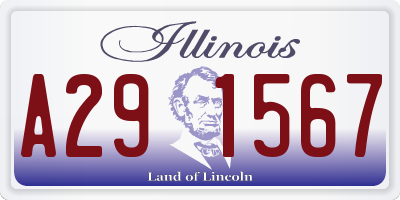 IL license plate A291567