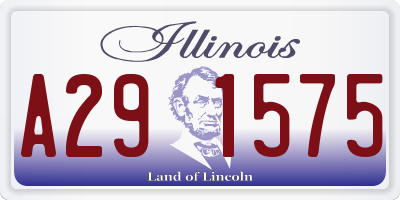 IL license plate A291575