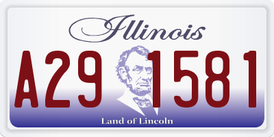 IL license plate A291581