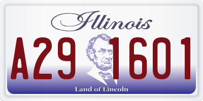IL license plate A291601