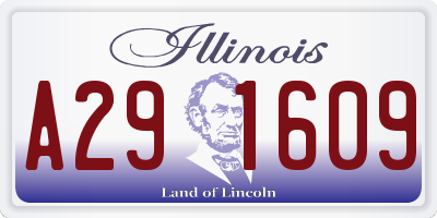 IL license plate A291609