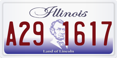 IL license plate A291617