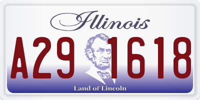 IL license plate A291618