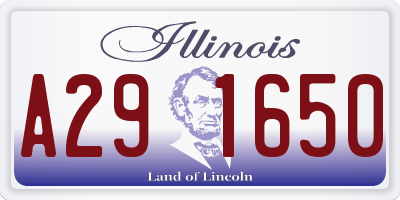 IL license plate A291650