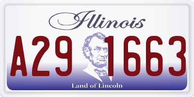 IL license plate A291663