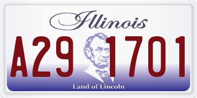IL license plate A291701