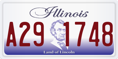 IL license plate A291748