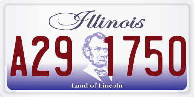 IL license plate A291750