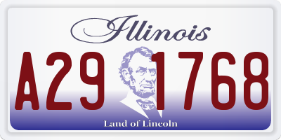 IL license plate A291768