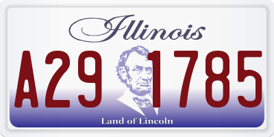IL license plate A291785