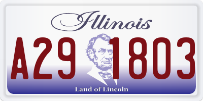IL license plate A291803