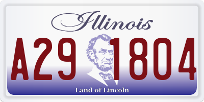 IL license plate A291804