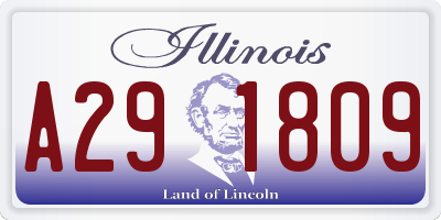 IL license plate A291809