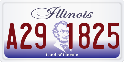 IL license plate A291825