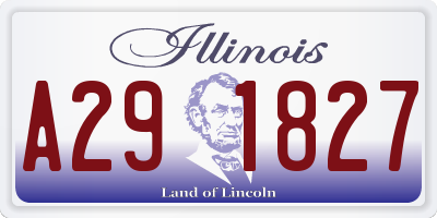 IL license plate A291827