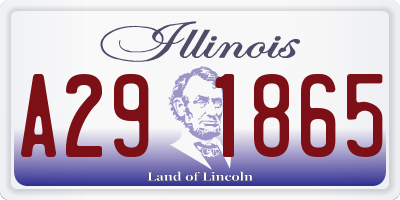 IL license plate A291865