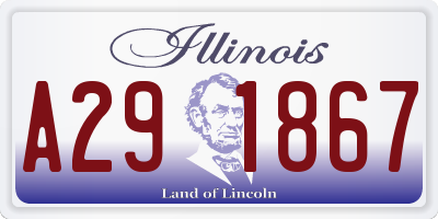 IL license plate A291867