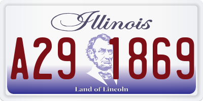 IL license plate A291869