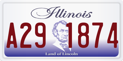IL license plate A291874
