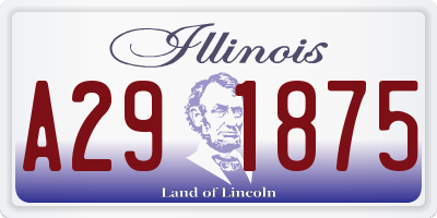 IL license plate A291875