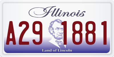 IL license plate A291881
