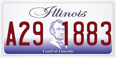IL license plate A291883