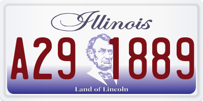 IL license plate A291889