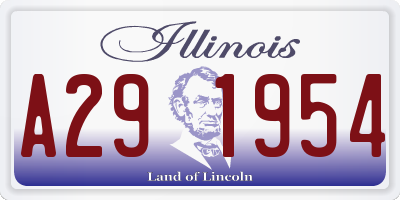 IL license plate A291954