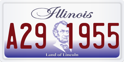 IL license plate A291955