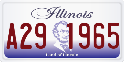 IL license plate A291965