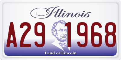 IL license plate A291968