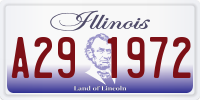 IL license plate A291972
