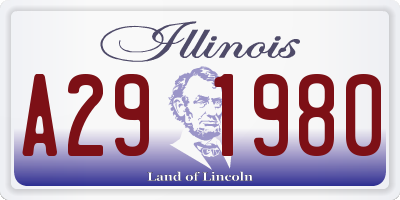 IL license plate A291980